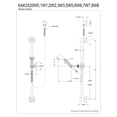 thumbnail image 2 of Kingston Brass KAK3326W6 Made to Match Shower System with Slide/Grab Bar and Hand Shower, Polished Nickel, 2 of 5