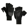 thumbnail image 2 of Men Winter Outdoor Cycling Fleece Thicken Touch-screen Flip Fingerless Gloves, 2 of 4