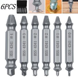 Screw Extractor Kit – 6Pcs Headless Screw Extractor Set With Post Extractor, Stripped & Broken Screw Remover Tool For Damaged Bolts
