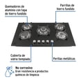 thumbnail image 3 of Parrilla gas empotrable 90cm 5 quem Foset vidrio negro Riviera, 3 of 3