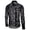 F371 Black, variant on Curuila Mens T Shirt Solid Color Lace Hollow Long Sleeves Lapel Button Down Comfortnable Tee Black Size S