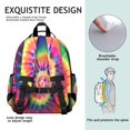 thumbnail image 5 of Colorful Tie Dye Pattern Backpack for School,Cute School Bag,Schoolbag with Adjustable Shoulder Straps & Padded Back,15.25"x11.5"x5.25", 5 of 5