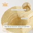 thumbnail image 3 of Sombrero de paja para bebé protector solar de verano sombrilla para bebé playa niños sombrero para el sol de verano lindo sombreroBeige, 3 of 5