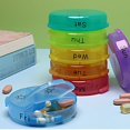 thumbnail image 2 of Contenedor de medicamentos 7 colores 21 compartimentos caja de medicamentos a prueba de polvo para, 2 of 5