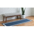 thumbnail image 3 of Rugs.com Georgia Collection Rug – 8 Ft Runner Navy Blue Flatweave Rug Perfect For Hallways, Entryways, 3 of 9