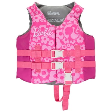 SwimWays Barbie Life Jacket (Unisex), for Kids 33-55lbs