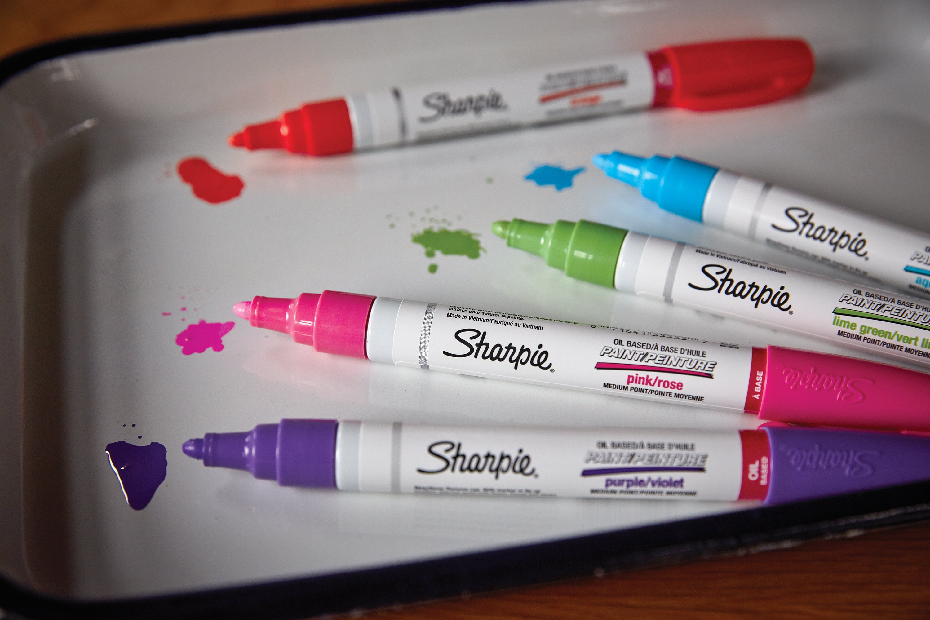 Sharpie Oil Based Paint Markers Set of 5 Fine Point 37371 Knockout