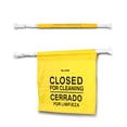 thumbnail image 1 of Alpine Restroom Closed for Cleaning Sign - Commercial Door Barricade Sign, English & Spanish Yellow Safety Hanging Sign for Restroom Maintenance, 1 of 4