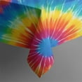 thumbnail image 5 of Colorful Rainbow Tie Dye Spiral Pattern Square Tablecloth,Waterproof Square Table Cover,Wipeable Spillproof Washable Table Cover for Home Kitchen Party Decor 42"X42"(107x107cm), 5 of 6