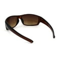 thumbnail image 2 of Mens Rectangular Warp Plastic Sport Bi-focal Reading Lens Sunglasses All Brown 2.25, 2 of 4