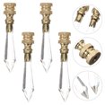 thumbnail image 1 of OULII 4Pcs Lamp Topper Knobs Brass Material Decorative Firm Fixation for Business Owners, 1 of 8
