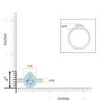 thumbnail image 4 of Angara Natural 0.85 Ct. Aquamarine with Diamond Halo Ring in 14K White Gold for Women (Ring Size: 11.5), 4 of 9