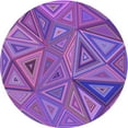 thumbnail image 1 of Ahgly Tapis Rond Lavable en Machine Intérieur Transitionnel Violet, 3 Pieds Rond, 1 of 7