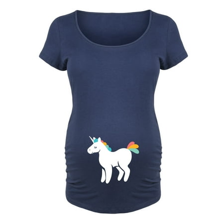 

Bloom Maternity - Rainbow Unicorn - Maternity Scoop Neck T-Shirt