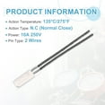 thumbnail image 3 of 5 Pcs KSD9700 Thermostat 135°C/275°F Normally Close Temperature Switch Thermal Protector N.C 10A 250V Metal Temperature Controller, 3 of 5