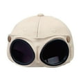 thumbnail image 2 of Gafas de sol Gorra de béisbol Máscara de hip hop Sombrero de playa de moda Accesorios para fotos Béisbol Beige, 2 of 9