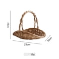 thumbnail image 3 of Deeceymbur Wicker Basket Handwoven Storage Basket Portable Flower Picnic Vegetable Natural Rattan Decorative Home, 3 of 9