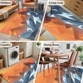 thumbnail image 6 of Orange Mountain Area Rugs Collection 4'x6', Farmhouse Blue Forest Trees Nature View Non Slip Indoor Rectangle Throw Runner Rug Floor Mat Carpet for Living Room Dining Table Bedroom Nursery, 6 of 9
