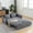 Grey, variant on 3-in-1 Corduroy Sleeper with Iron Frame Hinges / Durable and Stylish for Your Space