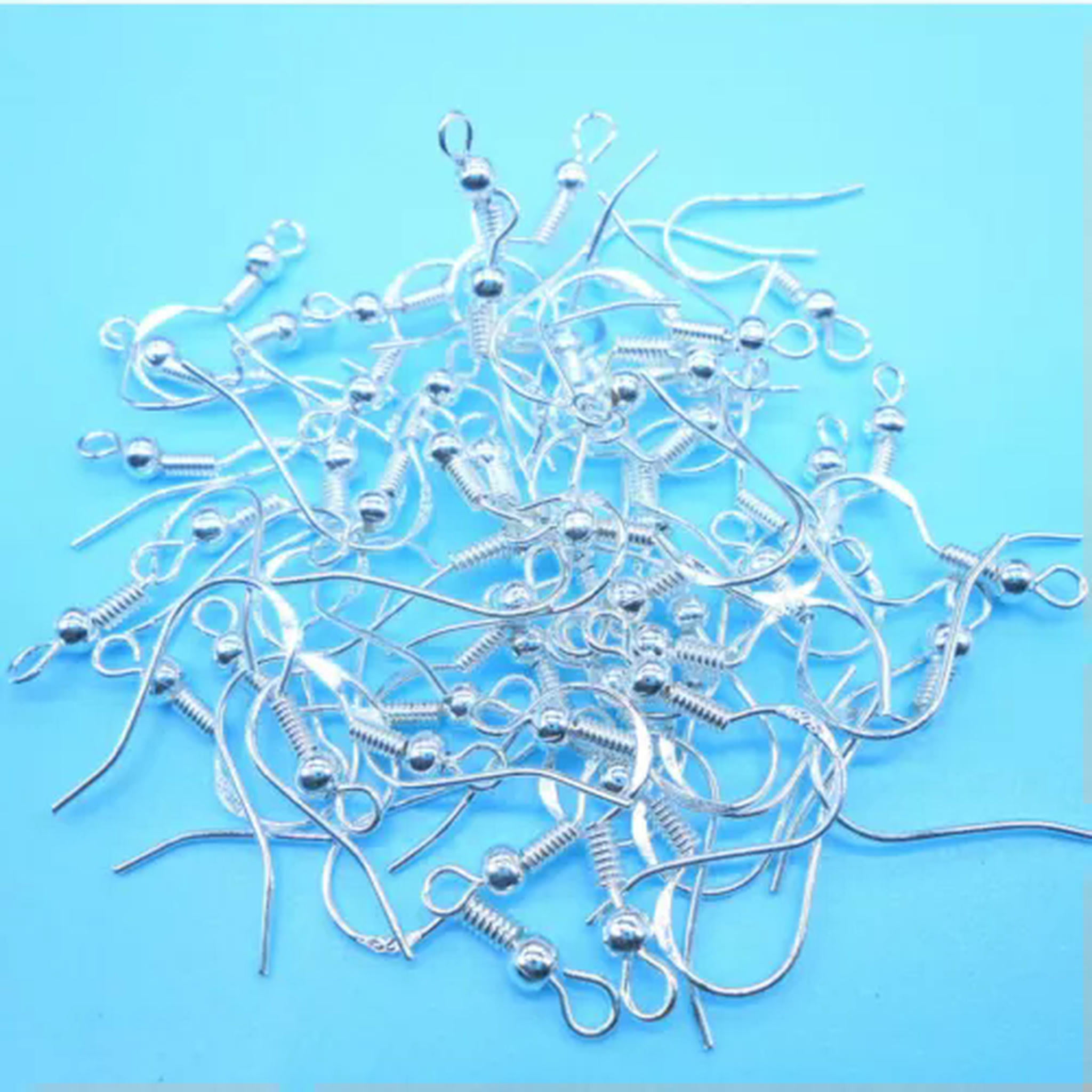 EOEMY Wholesale 100-1000Pcs 925 Sterling Silver French Hook Earrings Ear Wires-500