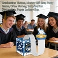 thumbnail image 4 of 5 Inch Explosion Style Money Gift Box for Graduation Parties including 30Pcs Clear Plastic Pouches for Surprise Cash Drawing and Event Decorating, 4 of 5