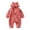 Pink, variant on Scyoekwg Fall Winter Fleece Jumpsuit Coat Hooded Romper Toddler Baby Boys Girls Outerwear Long Sleeve Romper Infant Beige 9-12 Months