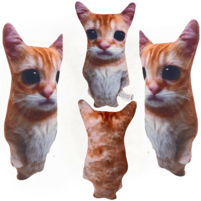 Nuevo juguete de peluche para mascotas con expresión de gato pobre de 20cm, Mini juguete para gatos de dibujos animados lindo de 8 pulgadas, adecuado para gatos pequeños y medianos