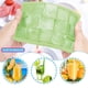 thumbnail image 4 of Juego de 15 moldes de silicona para cubitos de hielo con compartimentos. 2 moldes para cubitos de hielo (verde), 4 of 5
