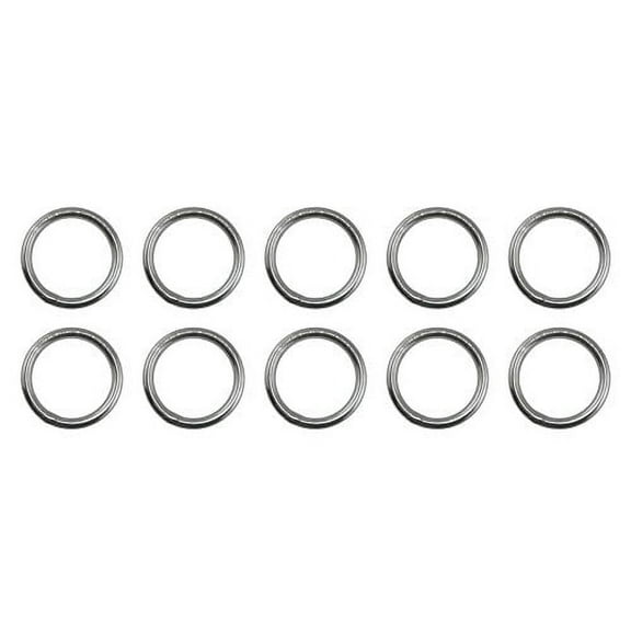 10 Pieces Stainless Steel 316 Round Ring Welded 3/16" x 2 3/8" (5mm x 60mm) Marine Grade