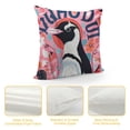 thumbnail image 4 of Orinice Penguin Girl Graphic Decorative Cushion Cover for Home Couch Living Room Sofa - High-Quality Square Pillow Case 1PC 24x24in, 4 of 5