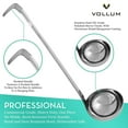 thumbnail image 2 of Vollum 1-Piece Ladle Heavy Duty Thick Stainless Steel - 6 Ounce 3.6" Bowl Diameter, 12.1" Handle Length, 2 of 6