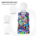 thumbnail image 3 of Naloa Colorful Tie Dye Stained Glass 2 Basketball Jersey Reversible Men's Mesh Athletic Sports Shirts Training Practice S-4XLMedium, 3 of 6