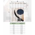 thumbnail image 6 of No Hook Shower Curtains with Snap in Liner, Navy Blue Black Abstract Art Fabric Shower Curtain, Modern Aesthetic Geometric Double Layers & See-Through Top Window Bathroom Curtains 48''x72'', 6 of 6