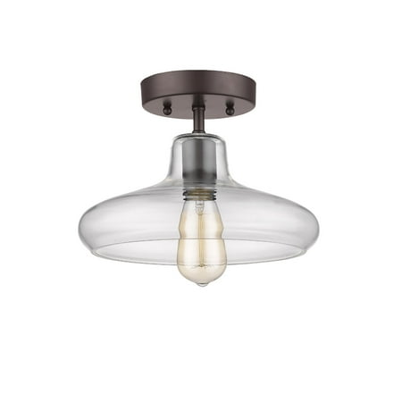 UPC 091037951731 product image for CHLOE Lighting DICKENS Industrial-style 1 Light Rubbed Bronze Semi-flush Ceiling | upcitemdb.com