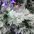 thumbnail image 4 of Northlight 9' Pre-Lit Artificial Christmas Tree Flocked Victoria Pine Multi-Function LED -, 4 of 4