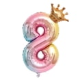 thumbnail image 4 of Birdeem Crown Number Foil Balloons Number Ballon Happy Birthday Party Decoration 32 Inch, 4 of 10