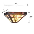 thumbnail image 4 of RADIANCE Goods Tiffany-Style 1 Light Mission Indoor Wall Sconce 12" Wide, 4 of 4