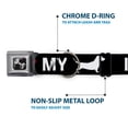 thumbnail image 5 of Buckle-Down Pet Collar, Dog Collar Metal Seatbelt Buckle, I Heart My Wiener Dog Silhouette Black White Red, 13 to 17 Inches 1.5 Inch Wide, 5 of 8
