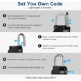 thumbnail image 5 of Jinsinto 4 Digit Combination Lock Padlock Code for Locker for Gyms Gate Shed Garage - Blue, 5 of 5