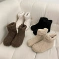 thumbnail image 4 of Women's Warm Curly Fur Boots Slippers, Comfy Plush Fleece Lined House Shoes with comfort Insole, 4 of 9