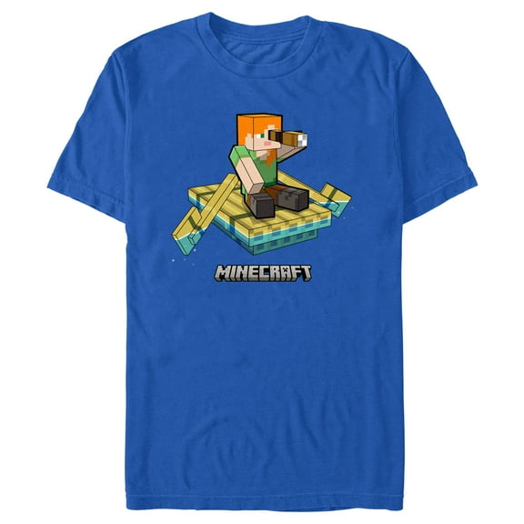 Men's Minecraft Alex Boat Adventures  Graphic T-Shirt
