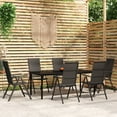 thumbnail image 1 of vidaXL 7 Piece Garden Dining Set Black, 1 of 4