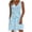 Light Blue, variant on CHGBMOK Women Dresses Trendy Boho Casual Dress V Neck Sleeveless Spaghetti Strap Dress Smocked Flowy Midi Dresses