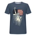 thumbnail image 4 of SBYOJLPB Men Casual Tops Fashion Printing Pullover Short Sleeve Round-Neck T-shirt, 4 of 5