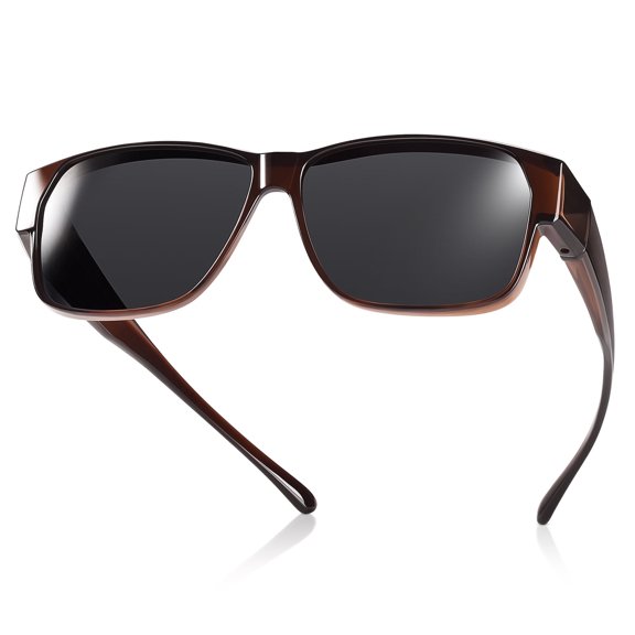 TINHAO Fit Over Glasses Sunglasses for Men Polarized UV Protection Wrap Around Sun Glasses for Driving