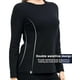 thumbnail image 2 of Ropa interior térmica QuietVirt de forro polar de algodón para mujer, talla M, color negro, 2 of 5