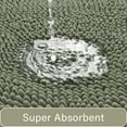 thumbnail image 5 of Homore Bathroom Rugs Sets, Luxury Bath Mat Set Anti-Slip Chenille Bath Rug and U-Shaped Toilet Mat Gray Green, 5 of 8
