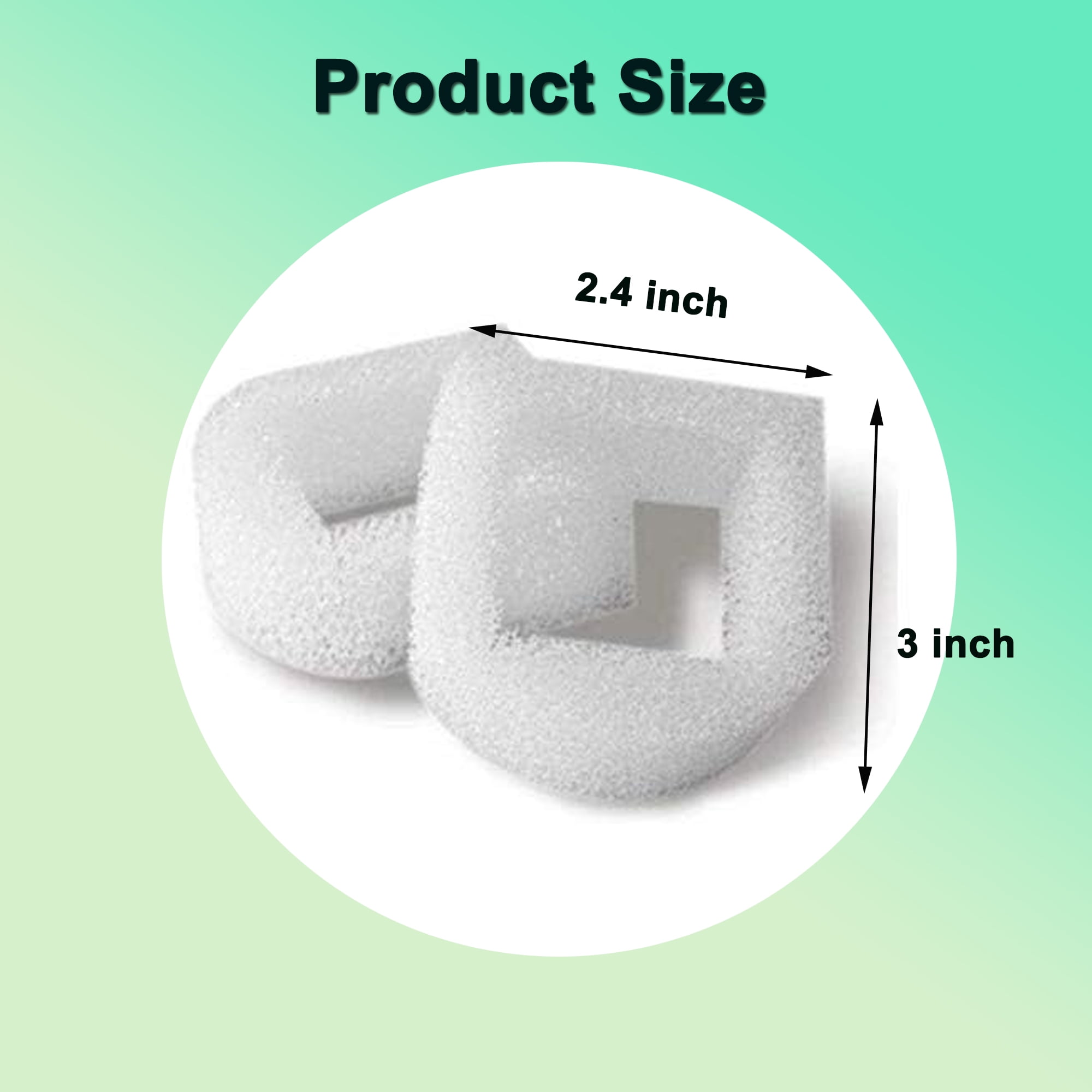 Qzbhct Cat Water Fountain Filter Replacement for Drinkwell Stainless Steel 360 Water Fountain (36 Pack)