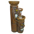 thumbnail image 4 of Design Toscano SS11521 Aloha Tiki 3 Bowl Garden Decor Cascading Fountain Water Feature, 29 Inch, Full Color, 4 of 5