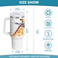 thumbnail image 3 of 40 Oz Car Handle Water Bottle Water Cup Water Bottle Water Jug Coffee Cup Travel Water Bottle Rainbow Giraffe Pattern, 3 of 8